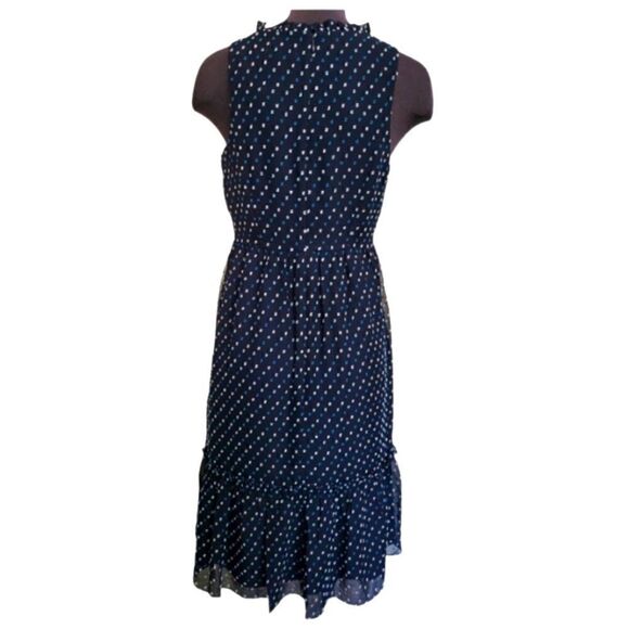 NWT LOFT OUTLET SLEEVELESS V-NECK NAVY DRESS W/ LINING SZ.0 - Picture 2 of 5